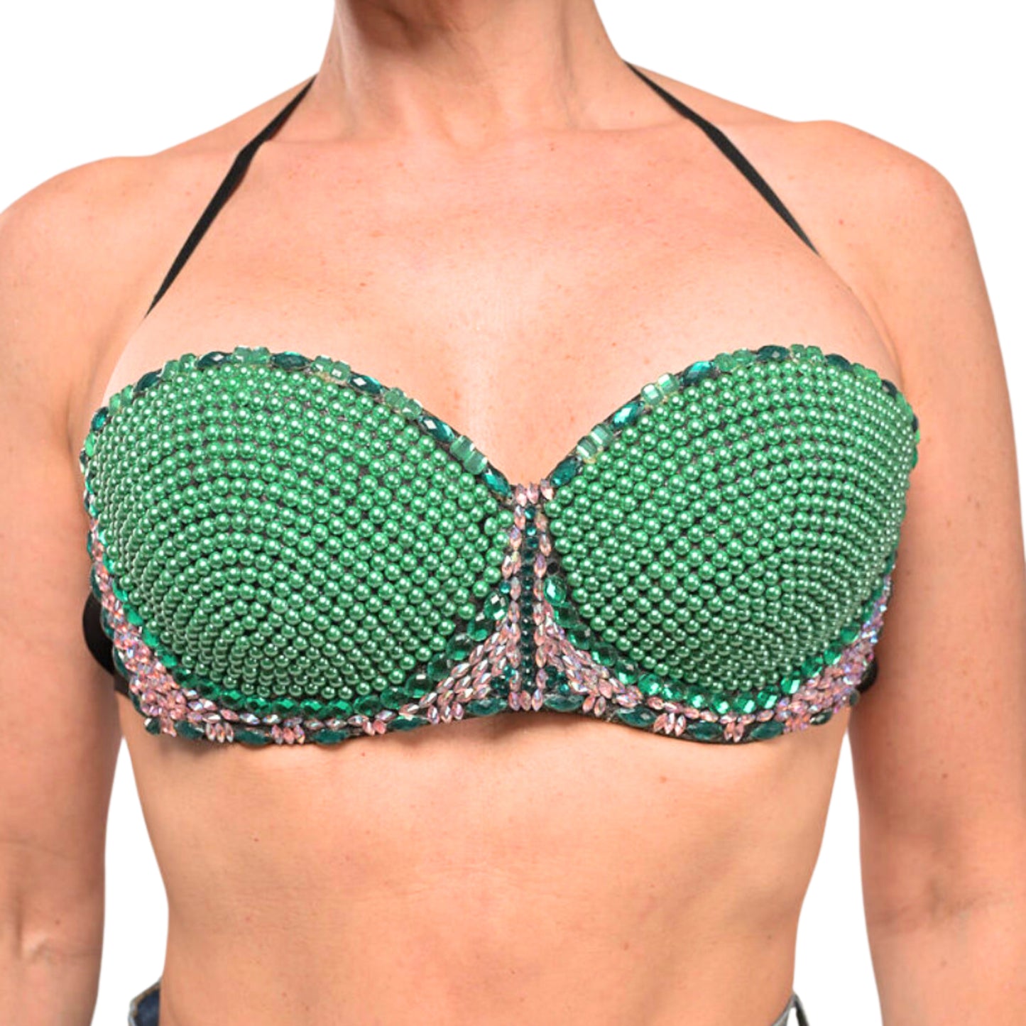 Green top with stones
