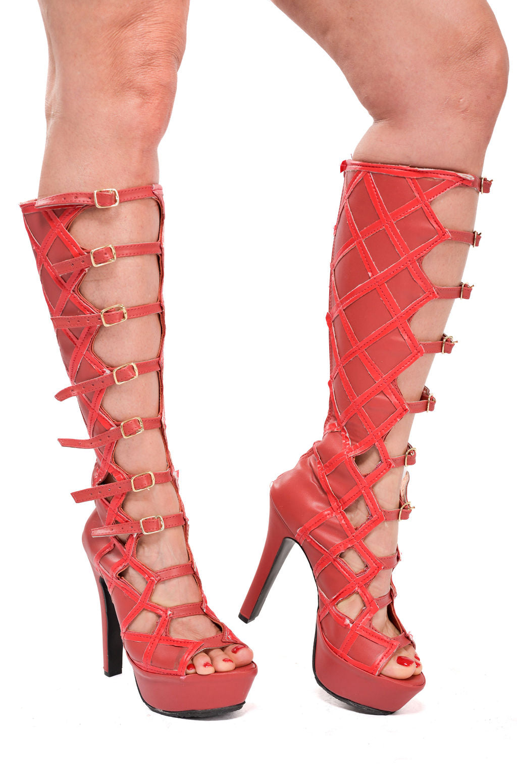 Red Samba Gladiator Sandals