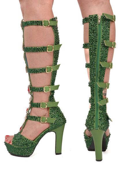 Green Samba Gladiator Sandals