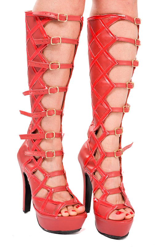 Red Samba Gladiator Sandals